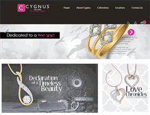 Tablet Screenshot of cygnusjewellery.com